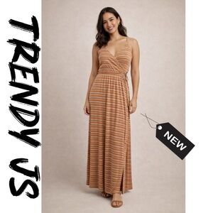 NWT Trendy JS striped maxi dress